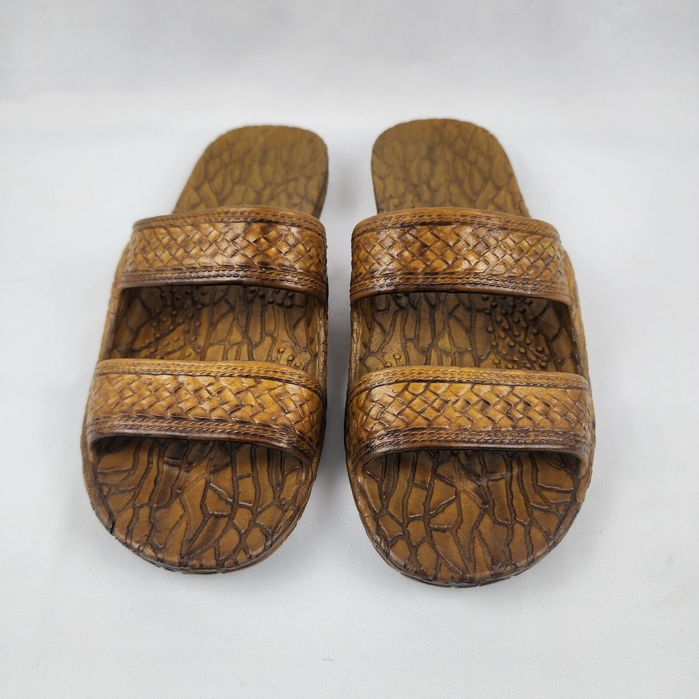 Pali Hawaii Colored Jandal in Light‎ Brown Mens Size 10 Made in Taiwan